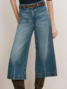 Veronica Beard Marlowe Culotte Jeans in Memory Lane